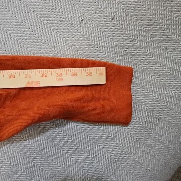 Nassau Bay Sweater Men's XXL Orange with Blue Stripes Long Sleeve Quiet Luxury - Picture 12 of 14